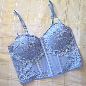 Say What? Blue Lace Corset